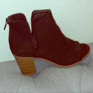 Just fab open toe booties like new size 7